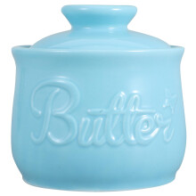 Large Ceramic Butter Dish with Lid for Countertop, White Porcelain Keeper, Airtight Seal for Freshness