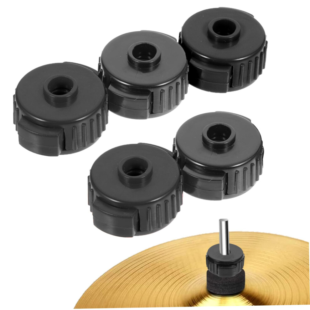 5Pcs Quick Release Cymbal Nuts Drum Hardware Secure Hold Black Professional Mounting Accessories 9070919286780