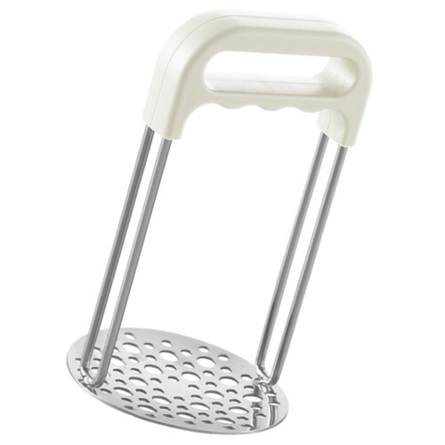 Stainless Steel Potato Masher with Ergonomic Handle, Large Surface, Easy Clean for Smooth Mashing