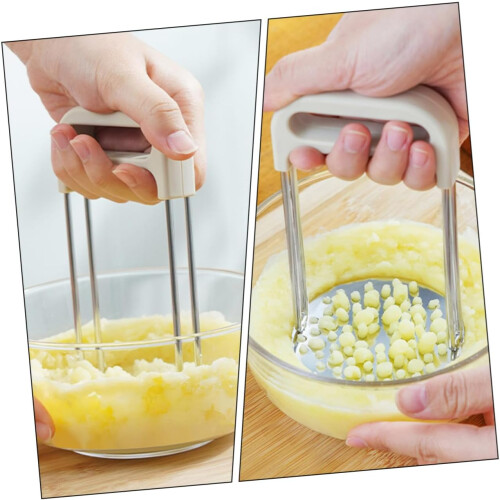 Stainless Steel Potato Masher with Ergonomic Handle, Large Surface, Easy Clean for Smooth Mashing 1