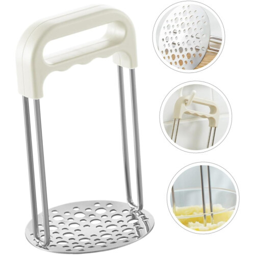 Stainless Steel Potato Masher with Ergonomic Handle, Large Surface, Easy Clean for Smooth Mashing 2