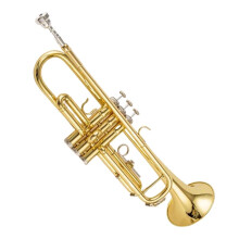 Bb Trumpet with Mouthpiece, Gloves, Shoulder Strap and Case – Durable B Flat Brass for Beginners