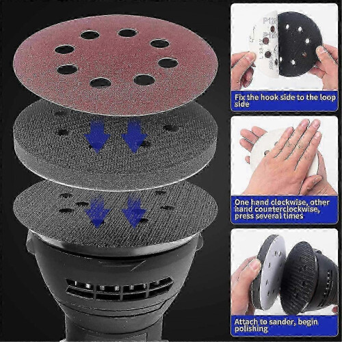 Pack de 4 almofadas de lixa de espuma para lixadora orbital, lixadora orbital de 5 polegadas e 8 furos Surfprep Foam Pad Edition 527 2