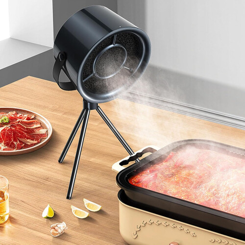 Portable Range Hood with Adjustable Speeds and Carbon Filter, USB Smoke Extractor for Small Kitchen BBQ 1