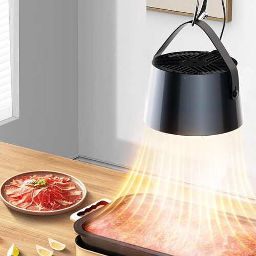 Portable Range Hood with Adjustable Speeds and Carbon Filter, USB Smoke Extractor for Small Kitchen BBQ 2