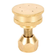 Adjustable Brass Fountain Nozzle Garden Sprinkler Head 5Hole Pond Water Spray for Irrigation