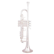 Silver Plated Bb Trumpet for Beginners Small Brass Musical Instrument with Timeless Metallic Tone