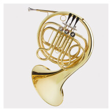 Beginner French Horn in F with 3 Keys, Lacquered Brass, Lightweight Student Wind Instrument