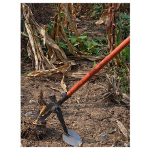 Heavy Duty Steel Root Removal Tool with Adjustable Spacing for Corn and Soybean, EffortSaving Lever