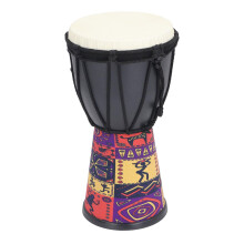 4 Inch Hand Drum with Painted Design, Durable Synthetic Head, Clear Tone for Beginners and Rhythm Use