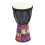 4 Inch African Hand Drum with Ethnic Pattern, Mini Percussion Drum, Durable PVC Shell 1