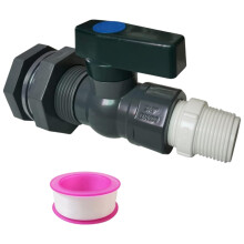 Rain Barrel Spigot Kit 3/4 Inch PVC with Bulkhead Fitting and Hose Adapter Leak Seal
