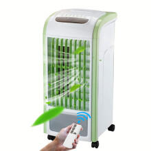 Portable Bladeless Air Conditioner Fan and Humidifier with Remote Control, 3 Speeds, 60W