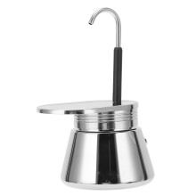 Stainless Steel Stovetop Espresso Maker 200ml Single Spout Moka Pot for Home and Camping