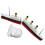 Ρεαλιστικό Split in Half Titanic Bath Toy and Pool Toy,Titanic Topper,Ιστορικά ακριβές εύθραυστο 1