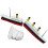 Ρεαλιστικό Split in Half Titanic Bath Toy and Pool Toy,Titanic Topper,Ιστορικά ακριβές εύθραυστο 1