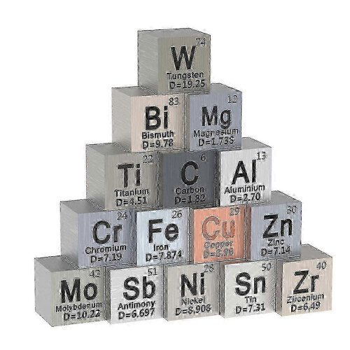 15 Piece Metal Element Cube Set-Perfect for Science Enthusiasts 2
