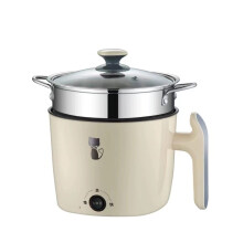 Electric Hot Pot with Steamer, MultiFunction Cooker Stainless Steel NonStick for Soup Noodles Rice