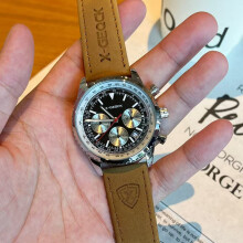 (Silver shell, black face) Quartz multi-functional luminous business and fashion wristwatch