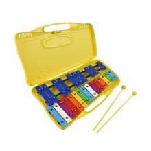 25 Note Glockenspiel Xylophone with ColorCoded Metal Keys and 2 Mallets for Beginners