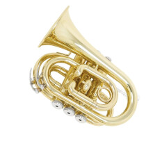 Pocket Trumpet Compact Brass Design with Authentic Tone for Students and Travel Practice