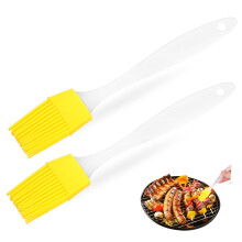 2pcs Silicone Basting Brush for Cooking Baking BBQ Meat with Durable Silicone Bristles and Ergonomic Grip