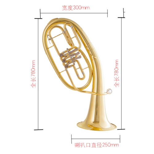 Forward Bell B Flat Euphonium 3 Valves Brass Size 3 for Band Performance 1