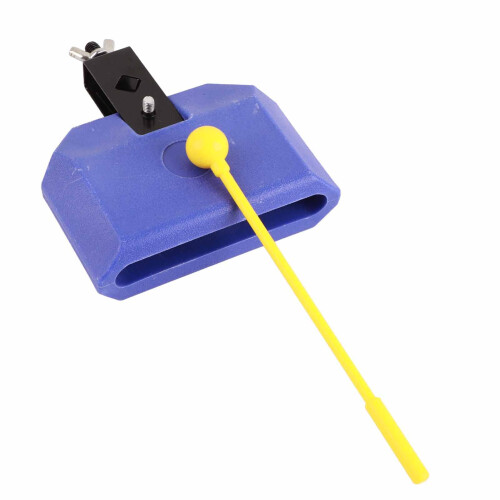 Blue Jam Block with Rack Clamp for Drum Kit, Bright Tone, Durable Compact Percussion Block 1