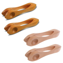 Wooden Musical Spoons Set Folk Percussion Instrument Natural Wood TwoPiece Authentic Tone