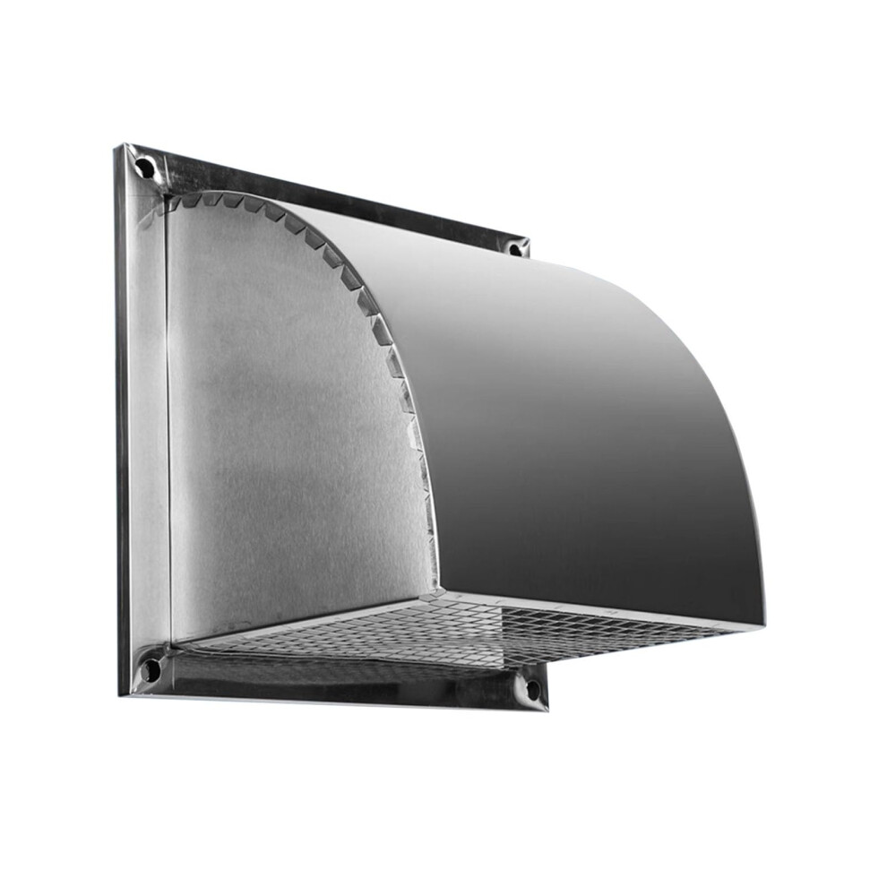304 Stainless Steel Wall Vent Cover 20 Inch Rainproof Range Hood Exhaust With Mesh 9053599666318