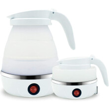 Travel Electric Kettle 800W Foldable Silicone Design for Travel Camping Office Blue Style 3