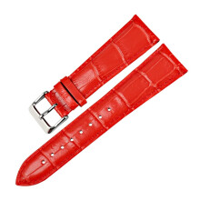 Leather Watch Band Leather Strap for Women with Stainless Buckle Blue 19mm Red 14mm