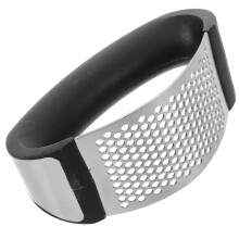 Stainless Steel Garlic Press Crusher with Ergonomic Comfort Grip for Quick Mincing and Easy Cleaning