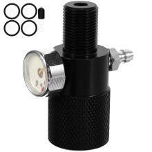CO2 Adapter with Gauge Pressure Quick Connect Regulator Durable Aluminum Night Glow Display