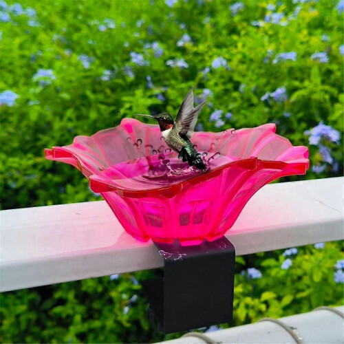 Μπαλκόνι Bird Bath Railing Bird Feeder Birdbath Bowl Fence Bird Bath με ρυθμιζόμενη βάση βαρέως τύπου 1