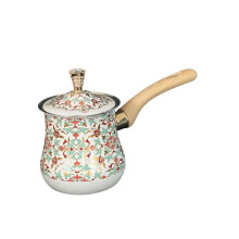 Stainless Steel Turkish Coffee Pot with Lid 720ml Milk and Butter Warmer Leak Spout Easy Clean