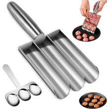Stainless Steel Meatball Maker Scoop Set for Round Meatballs and Multifunctional Cooking