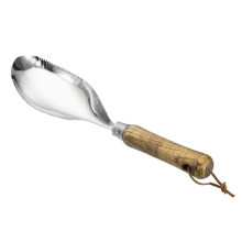 Garden Trowel with Ergonomic Grip, Small Hand Shovel for Potting Plants, Silver Tone Yellow Handle