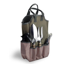 Heavy Duty Gardening Tool Set with Ergonomic Grip, Waterproof Apron and MultiPocket Tote for Women