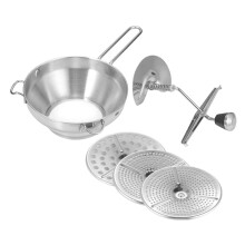 Stainless Steel Potato Ricer with Ergonomic Grip and Large Pressing Plate for Smooth Mash Vegetables