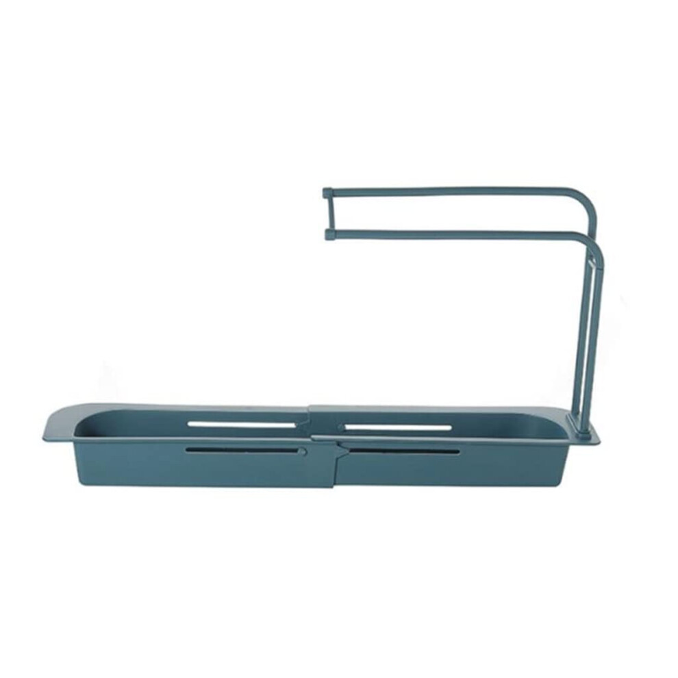 Telescopic Sink Rack With Doublelayer Storage And Drain Tray For Kitchen Supplies 9070919297069
