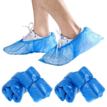 Einwegschuhbezüge 100 Stück, blau für Schuhe, verwenden Sie leicht zu verwendende Einweg-Schuhschutzfolien