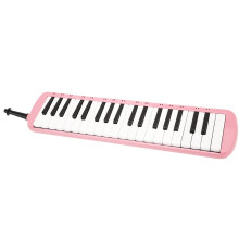 37 Keys Pink Melodica Keyboard with Mouthpiece Blowpipe Carry Bag Airtight Dual Playing Modes