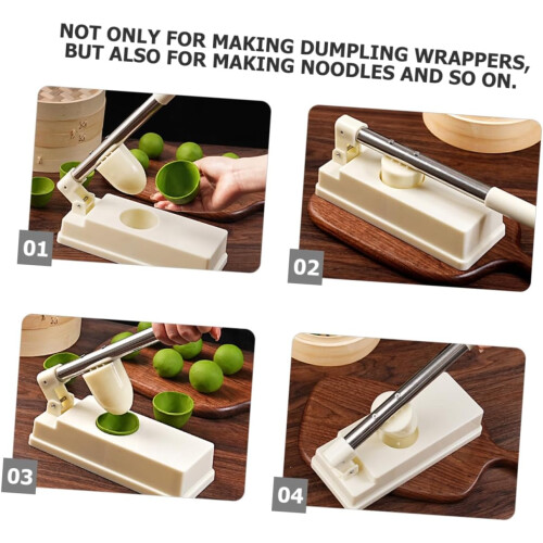 Dumpling Maker and Tortilla Press with Extended Handle for Easy Dough Pressing and Wrapper Making 1