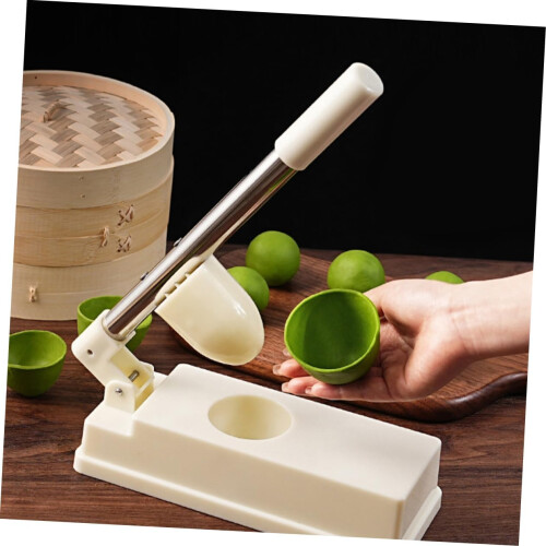 Dumpling Maker and Tortilla Press with Extended Handle for Easy Dough Pressing and Wrapper Making 2