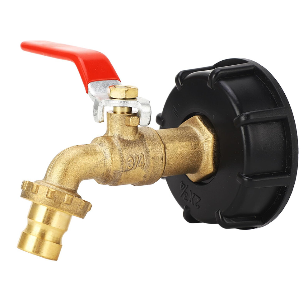 Ibc Tote Adapter Brass S60x6 Coarse Thread Valve For 275330 Gallon Water Tank With 3/4 Inch Hose 9174973302223