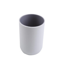 Double Layer Toothbrush Cup BPA  Mouthwash Cup Odor Smooth Rim White Ash 2 Pack