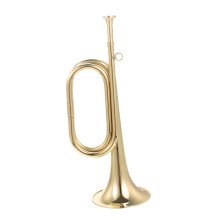 Bugle Trumpet for Military Taps Beginners, Brass Ceremonial Instrument with Clear Melodic Tone