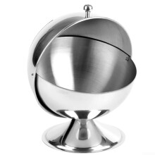 Stainless Steel Sugar Bowl with Roll Lid, 16oz Large Capacity for Kitchen and Parties