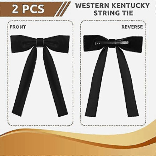 2 Πακέτο Δυτικές Γραβάτες Για Άνδρες Kentucky String Tie Clip On Παπιγιόν Συνταγματάρχης Σ 2